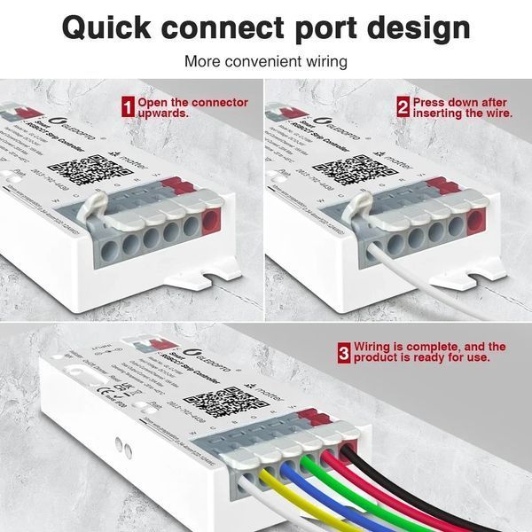 Розумний WiFi LED контролер Matter світлодіодної стрічки RGB CCT (GL-C-218M) F10474 фото