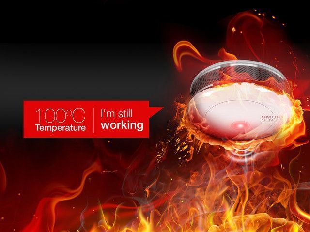 Датчик дыма и температуры FIBARO Smoke Sensor FIBEFGSD-002 (FIB_FGSS-101) F10388 фото