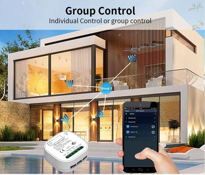 Беспроводное реле WIFI RF433 на одну линию (F10435) F10435 фото