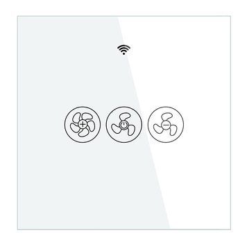 Розумний Wi-Fi регулятор обертів вентилятора Moes TUYA (WRS-EUF-WH) F10544 фото