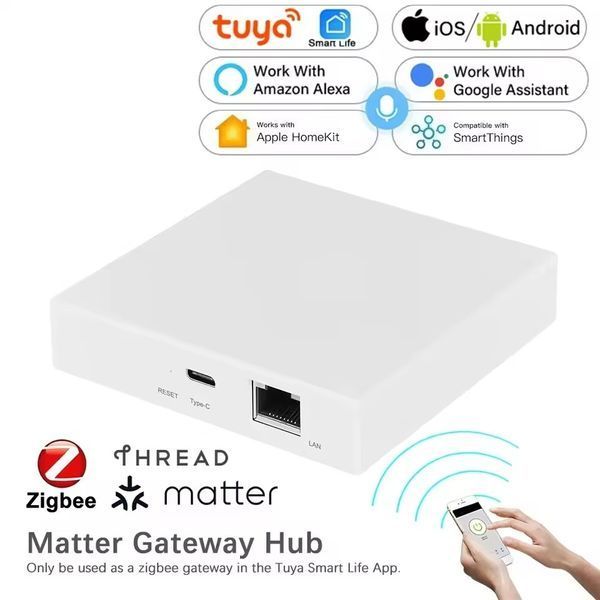Шлюз-Хаб розумного будинку Zigbee Tuya Homekit Smartthings провідний (MZHUB) F10438 фото