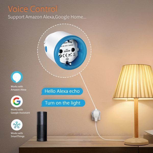 Розумна розетка ZigBee HomeKit 16A з енергомоніторингом Tuya (F10392) F10392 фото