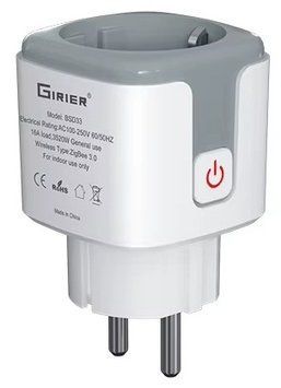 Розумна ZigBee розетка Tuya Smart 16A з енергомоніторингом (BSD33) F10548 фото