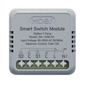Реле ZigBee мини двухканальное Tuya (ZM-104B-M) F10441 фото