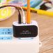 USB Розетка адаптер на три пристрої салатова (ljh-186) F10344 фото 2