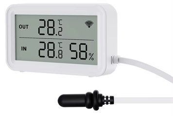 Розумний WiFi датчик температури та вологості Tuya з виносним зондом (ZY-T03Pro) F10550 фото
