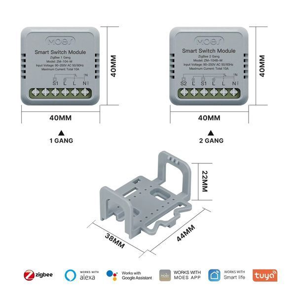 Реле ZigBee мини одноканальное Tuya (ZM-104-M) F10442 фото
