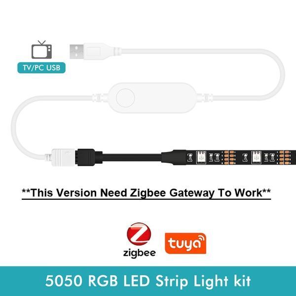 Zigbee Світлодіодна LED стрічка RGB Tuya 2 м (F10396) F10396 фото