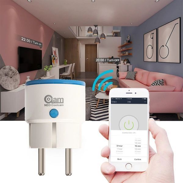 Разумная розетка Z-Wave с энергомониторингом 13А NEO Coolcam (NAS-DS01T) F10253 фото