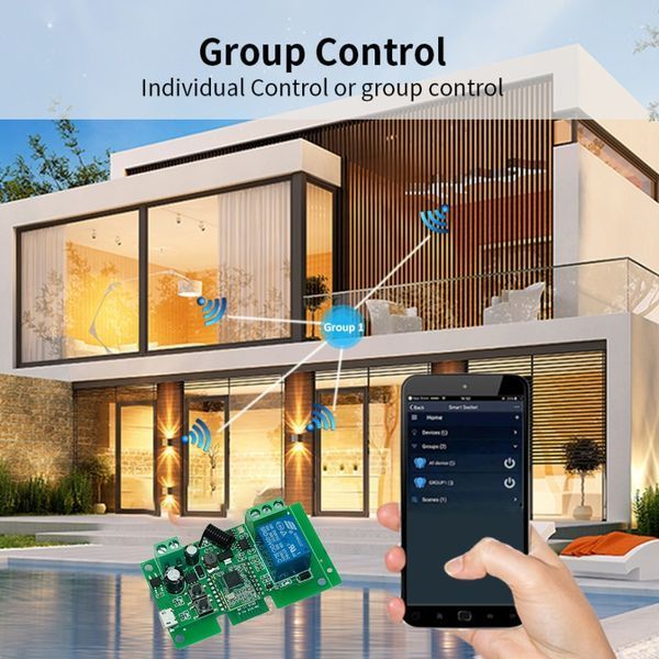 Умное реле Zigbee одноканальное Tuya AC DC7-32V (F10010) F10010 фото