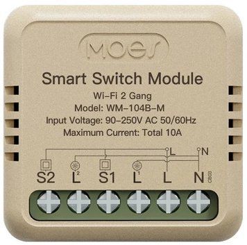 Реле WiFi двуканальное 10А мин (WM-104B-M) F10492 фото
