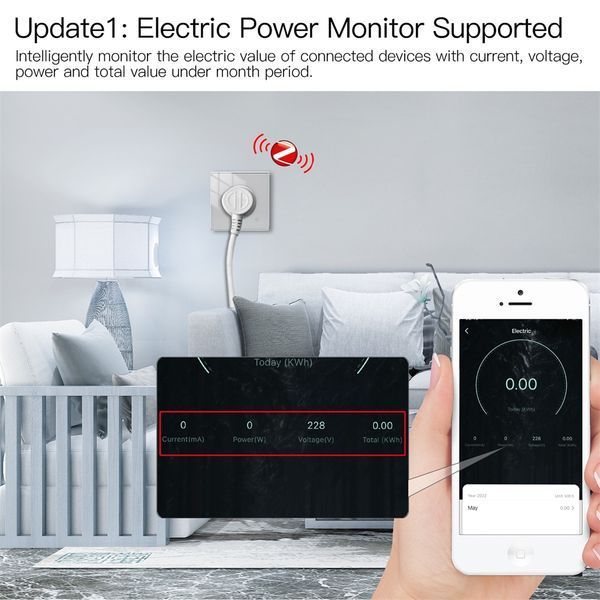 Розумна розетка ZigBee з енергомоніторингом біла Tuya 16A (ZK-EU-W) F10108 фото
