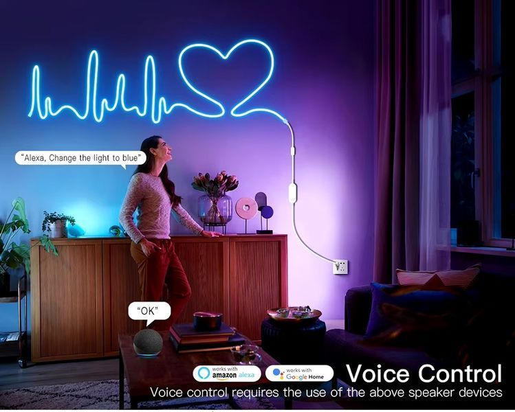 RGB светодиодная неоновая лента Zigbee TUYA 5 м (F10448) F10448 фото