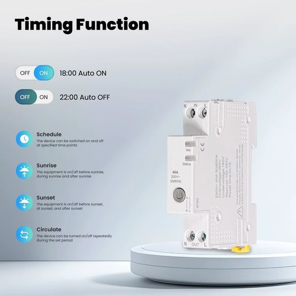 Автоматический выключатель Zigbee TUYA с энергомониторингом и защитой MOES (ZCB-A5) F10496 фото