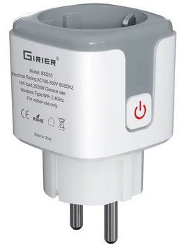 Умная розетка WiFi с энергомониторингом Tuya 20A (F10017) F10017 фото