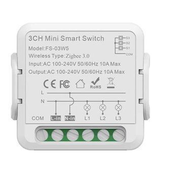 Реле ZigBee трехканальное Tuya (FS-03W5) F10136 фото