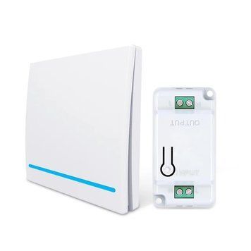 Беспроводной выключатель с реле WIFI RF433 белый 1 линия (WHD01-W) F10404 фото