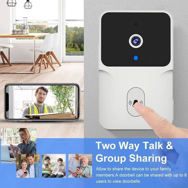 Беспроводной WIFI дверной звонок с камерой TUYA (ML1T) F10064 фото