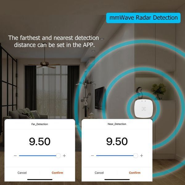 Датчик присутності людини Zigbee TUYA стельовий (F10357) F10357 фото