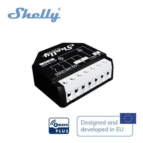 Реле двухканальное Z-Wave Shelly Qubino Wave 2PM (АС-DC) F10262 фото