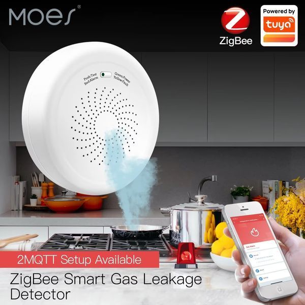 Zigbee датчик витоку природного газу Tuya Smart для розумного дому (ZSS-QY-GL) F10501 фото