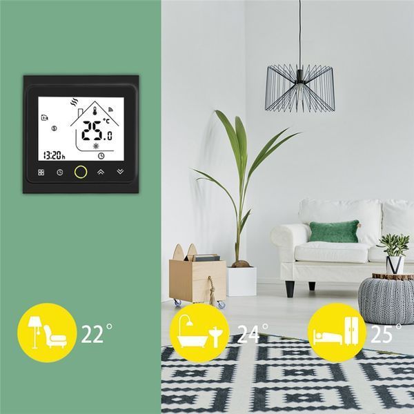 Терморегулятор термостат Zigbee бойлера котла белый (BHT-002-GCLZBW) F10116 фото