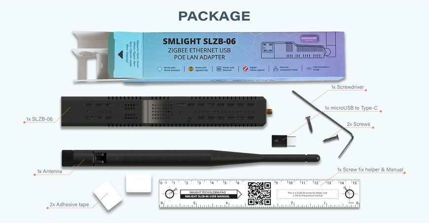 Координатор контроллер с Ethernet Wi-Fi Zigbee SMLight (SLZB-06) F10456 фото