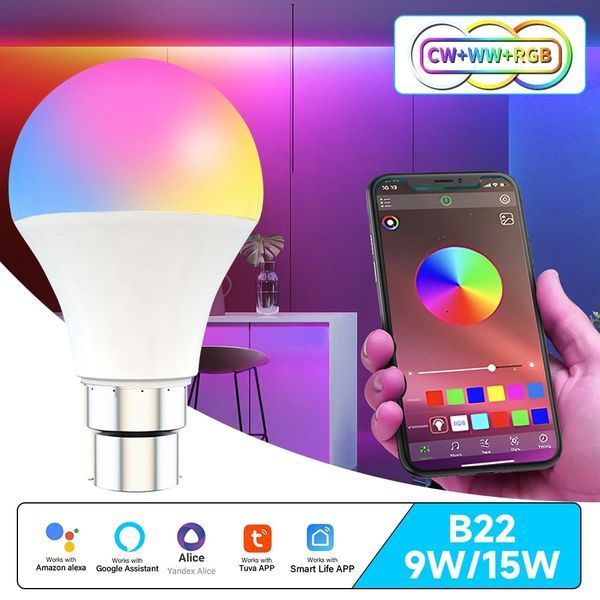 LED світлодіодна лампа RGBCW Zigbee E27 TUYA (F10266) F10266 фото