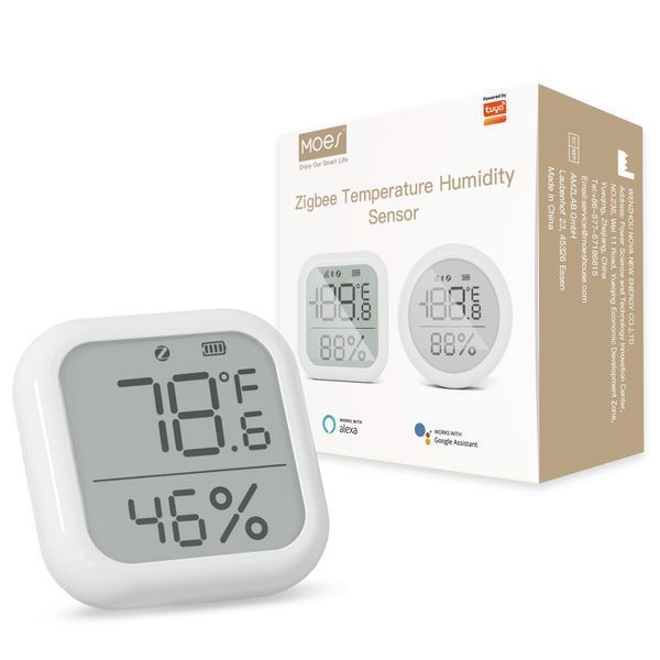 Датчик температури та вологості ZigBee з дисплеєм Tuya (F10024) F10024 фото