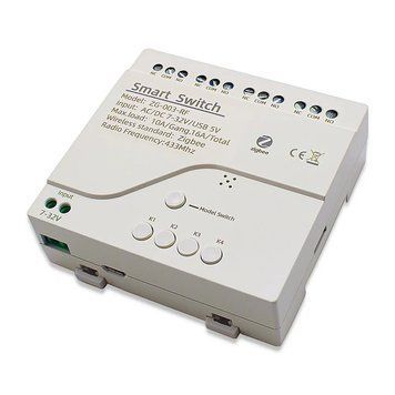 Чотириканальне реле Zigbee з сухим контактом Tuya (85-250В АС) F10269 фото