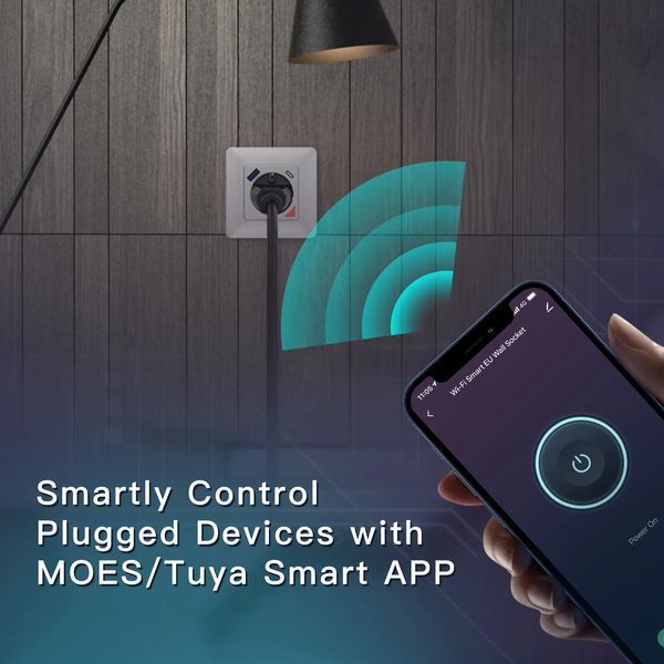 Розумна розетка WiFi 16A з USB Type-C TUYA (SWPPD86-01OG) F10122 фото