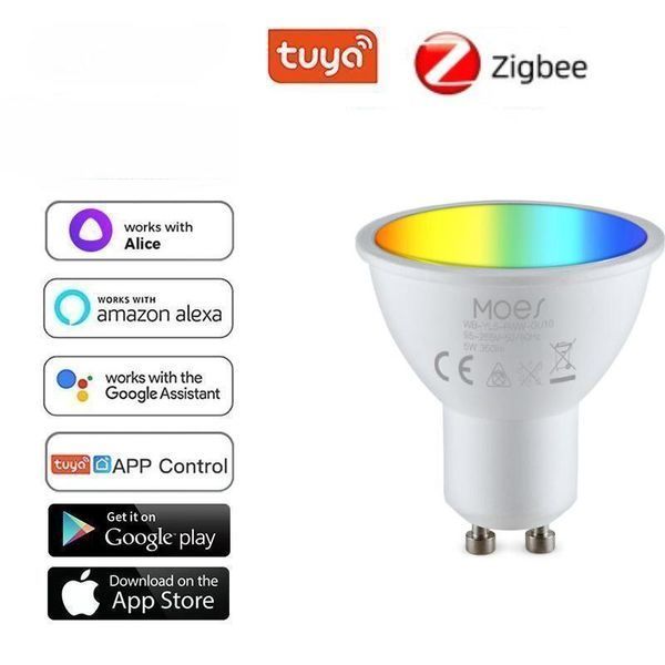 LED світлодіодна лампа RGB+CW ZigBee GU10 TUYA (F10039) F10039 фото