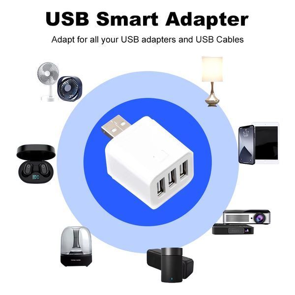 Умный WiFi адаптер на три USB устройства TUYA (WiFi3CH) F10427 фото