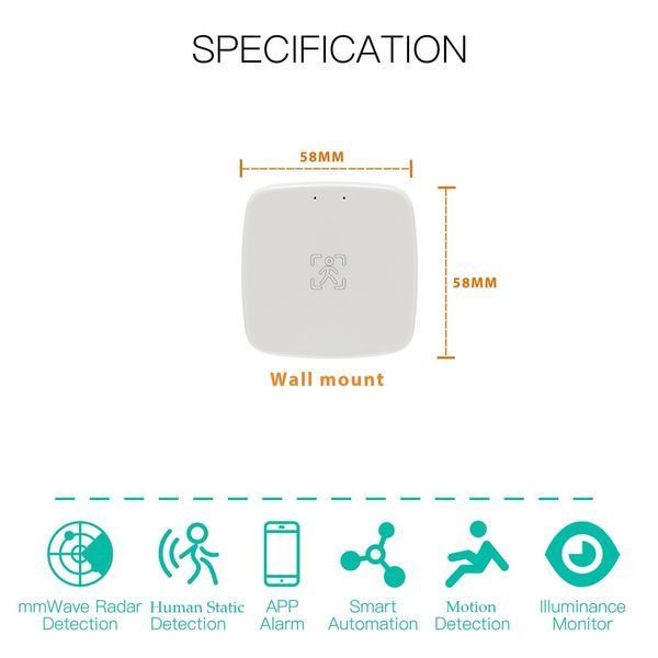 Датчик присутствия человека Zigbee TUYA (F10076) F10076 фото