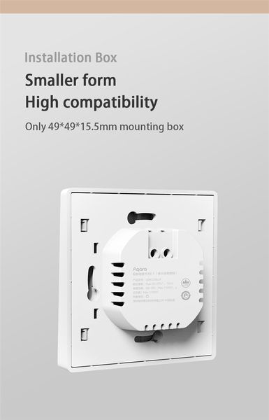 Выключатель ZigBee на две линии Aqara Xiaomi белый (QBKG41LM) F10127 фото