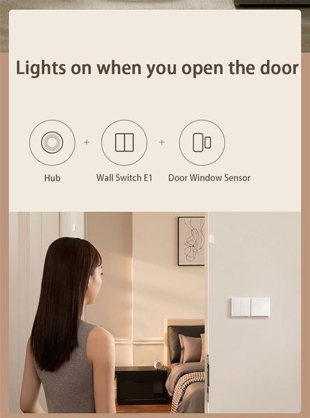 Выключатель ZigBee на две линии Aqara Xiaomi белый (QBKG41LM) F10127 фото