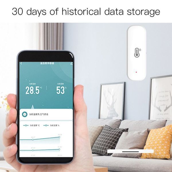 Датчик температуры и влажности WiFi Tuya (ZN37723701) F10371 фото