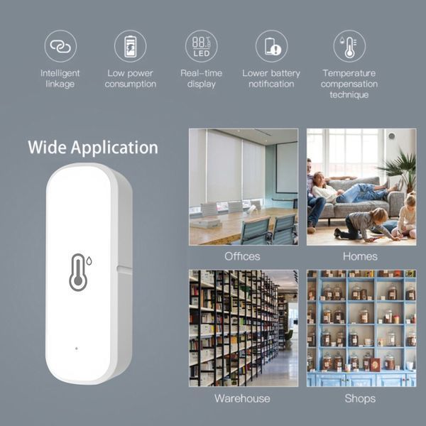 Датчик температуры и влажности WiFi Tuya (ZN37723701) F10371 фото