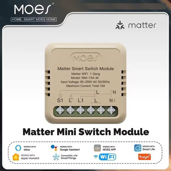 Реле Matter WiFi одноканальне 10А міні (WM-104-M) F10469 фото