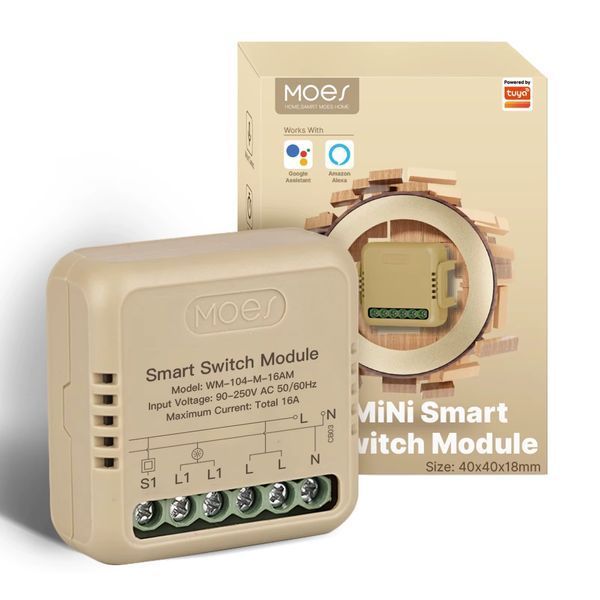 Реле Matter WiFi одноканальне 10А міні (WM-104-M) F10469 фото