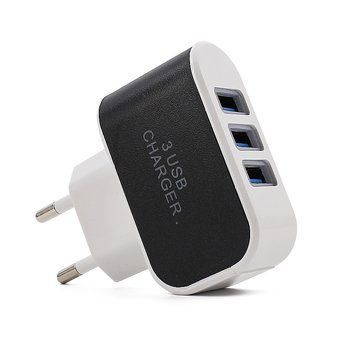 USB Розетка адаптер на три устройства черная (ljh-186) F10081 фото