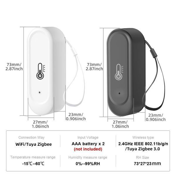 Вуличний Wi-Fi датчик температури та вологості Tuya Smart (TH09) F10531 фото