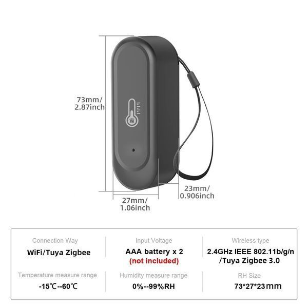 Вуличний Zigbee датчик температури та вологості Tuya Smart (TH09Z) F10532 фото