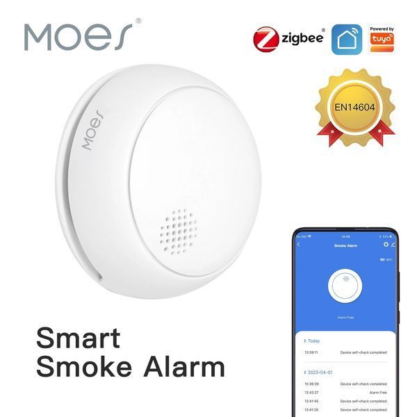 Умный датчик дыма Zigbee беспроводной TUYA (HS2SA-1) F10472 фото