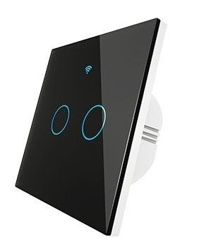 copy_Cенсорний вимикач ZigBee на одну лінію чорний Tuya (F10085) copy_F10085 фото