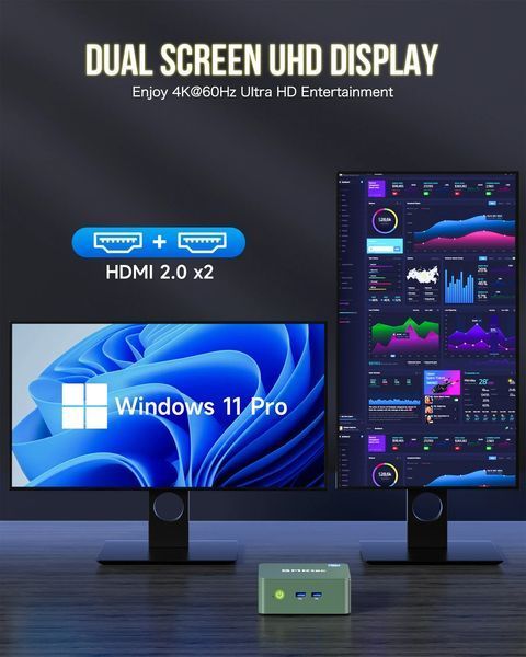 Мини портативный компьютер GMKtec G3 Intel Alder Lake N100 8/256GB для системы умного дома F10480 фото